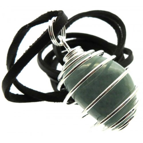 Aquamarine Gemstone Spiral Pendant